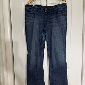 Dkny Blue Flare Wide Leg Jeans